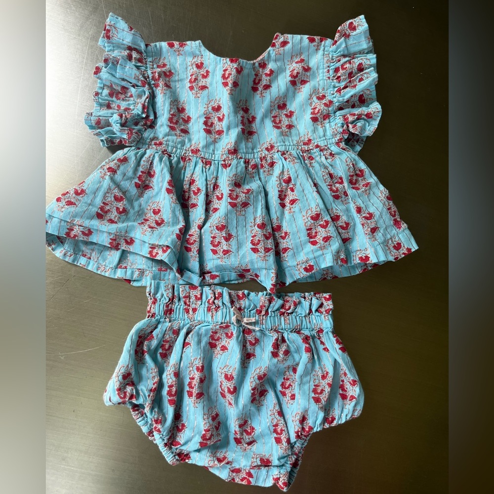 Pink Chicken Vintage Floral Set, 3-6 months